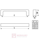 UU52 Uchwyt meblowy, aluminium mat, GAMET, sklep internetowy MERKURY Mariusz Adamczyk