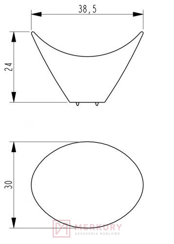 Gałka meblowa DIUNA A-1562 MERKURY Akcesoria Meblowe Mariusz Adamczyk