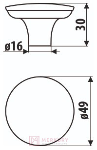Gałka meblowa GX01 MERKURY Akcesoria Meblowe Mariusz Adamczyk