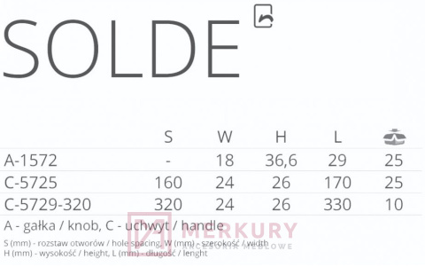 Gałka meblowa SOLDE A-1572 MERKURY Akcesoria Meblowe Mariusz Adamczyk Gałka meblowa SOLDE A-1572 MERKURY Akcesoria Meblowe Mariusz Adamczyk