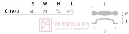 Uchwyt meblowy CLIO C-1973 MERKURY Akcesoria Meblowe Mariusz Adamczyk Uchwyt meblowy CLIO C-1973 MERKURY Akcesoria Meblowe Mariusz Adamczyk