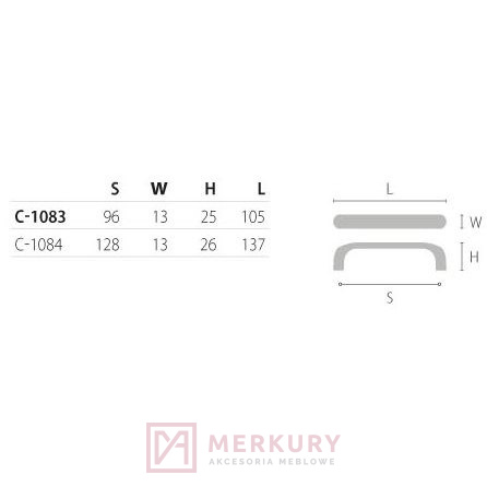 Uchwyt meblowy REGULUS C-1083 MERKURY Akcesoria Meblowe Mariusz Adamczyk Uchwyt meblowy REGULUS C-1083 MERKURY Akcesoria Meblowe Mariusz Adamczyk