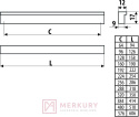 Uchwyt meblowy GAMET UA02 aluminium mat 256/286mm MERKURY Akcesoria Meblowe