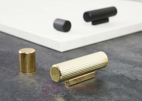 Uchwyt meblowy relingowy gałka reling  AVANTI, czarny mat, NOMET, sklep internetowy MERKURY Akcesoria Meblowe Mariusz Adamczyk