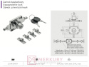 Zamek baskwilowy + 2 pręty, GTV, sklep internetowy MERKURY Akcesoria Meblowe Mariusz Adamczyk