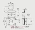 Zamek kwadratowy K-138, GTV, sklep internetowy MERKURY Akcesoria Meblowe Mariusz Adamczyk