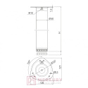 NOGA CZARNA BIURKOWA STOŁOWA H710 REGULACJA MERKURY AKCESORIA MEBLOWE SKLEP IZDEBNIK zestaw 4 szt