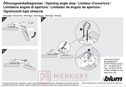 Ogranicznik kąta otwarcia zawiasu do 110° BLUM 70T7553, sklep internetowy MERKURY Akcesoria Meblowe Mariusz Adamczyk