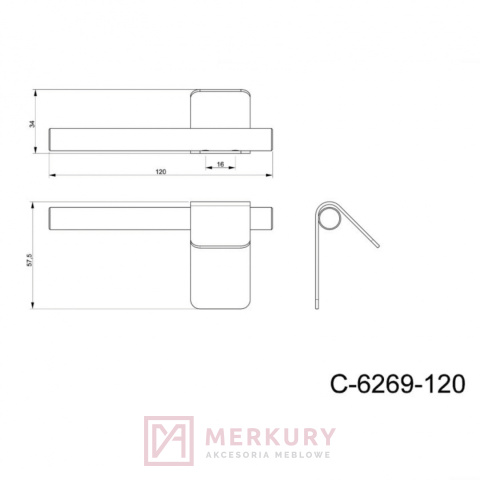 C-6269 Uchwyt meblowy TORN, czarny mat/chrom połysk, NOMET, sklep internetowy MERKURY Akcesoria Meblowe Mariusz Adamczyk C-6269 Uchwyt meblowy TORN, czarny mat/chrom połysk, NOMET, sklep internetowy MERKURY Akcesoria Meblowe Mariusz Adamczyk