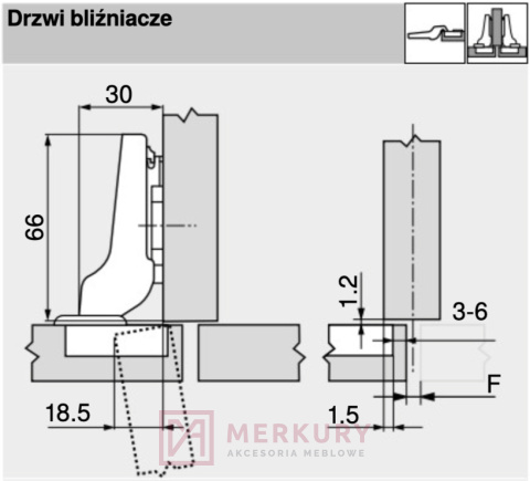 Zawias meblowy bliźniaczy BLUM 70M2650 TIP-ON 100° bez sprężyny, sklep internetowy MERKURY Akcesoria Meblowe Mariusz Adamczyk Zawias meblowy bliźniaczy BLUM 70M2650 TIP-ON 100° bez sprężyny, sklep internetowy MERKURY Akcesoria Meblowe Mariusz Adamczyk