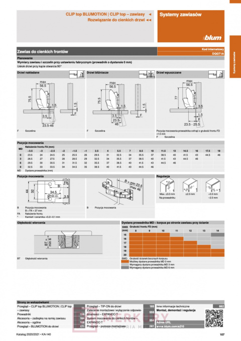 Zawias meblowy do cienkich frontów BLUM 70T453T Clip-T 110° bez sprężyny, sklep internetowy MERKURY Akcesoria Meblowe Zawias meblowy do cienkich frontów BLUM 70T453T Clip-T 110° bez sprężyny, sklep internetowy MERKURY Akcesoria Meblowe