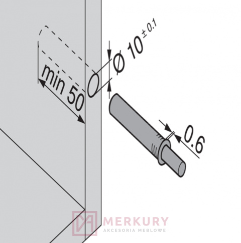 Odbojnik TIP-ON BLUM 956.1004 krótki z magnesem, szary SKLEP INTERNETOWY MERKURY AKCESORIA MEBLOWE MARIUSZ ADAMCZYK Odbojnik TIP-ON BLUM 956.1004 krótki z magnesem, szary SKLEP INTERNETOWY MERKURY AKCESORIA MEBLOWE MARIUSZ ADAMCZYK