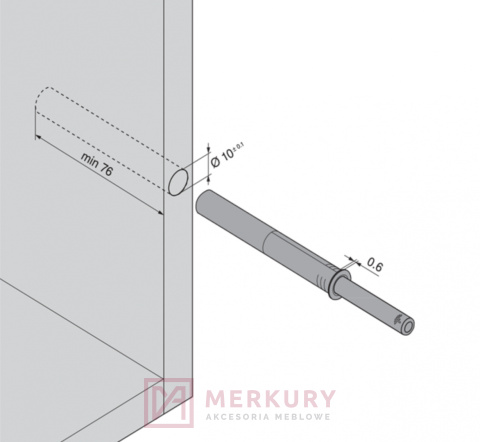 Odbojnik TIP-ON BLUM 956A1004 długi z magnesem, szary SKLEP INTERNETOWY MERKURY AKCESORIA MEBLOWE MARIUSZ ADAMCZYK Odbojnik TIP-ON BLUM 956A1004 długi z magnesem, szary SKLEP INTERNETOWY MERKURY AKCESORIA MEBLOWE MARIUSZ ADAMCZYK