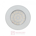 Oprawa meblowa LED, 2W, 12 VDC, ciepły biały, aluminium