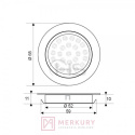 Oprawa meblowa LED, 2W, 12 VDC, ciepły biały, aluminium