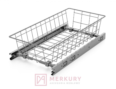 W-2406 Szuflada do szafki 40cm, H-100mm, srebrny, NOMET, sklep internetowy MERKURY Akcesoria Meblowe Mariusz Adamczyk