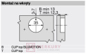 Zawias meblowy częściowo nakładany BLUM 78A9658.T Clip-T 45° bez sprężyny SKLEP INTERNETOWY MERKURYAM