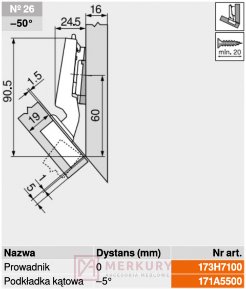 Zawias meblowy maksymalnie nakładany BLUM 79B3450 BLUMOTION Clip-T 110° kątowy 45° SKLEP INTERNETOWY MERKURYAM Zawias meblowy maksymalnie nakładany BLUM 79B3450 BLUMOTION Clip-T 110° kątowy 45° SKLEP INTERNETOWY MERKURYAM