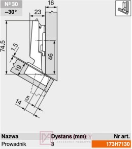 Zawias meblowy maksymalnie nakładany BLUM 79B3451 BLUMOTION Clip-T 110° kątowy 30° SKLEP INTERNETOWY MERKURY AKCESORIA MEBLOWE