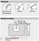 Zawias meblowy maksymalnie nakładany BLUM 79B9456 BLUMOTION Clip-T 95° kątowy 30° SKLEP INTERNETOWY MERKURY AKCESORIA MEBLOWE
