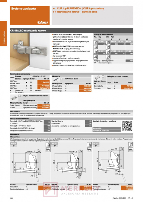 Zawias meblowy nakładany BLUM 70T4500CTL do drzwi szklanych i lustrzanych Clip-T CRISTALLO 110° SKLEP INTERNETOWY MERKURY Zawias meblowy nakładany BLUM 70T4500CTL do drzwi szklanych i lustrzanych Clip-T CRISTALLO 110° SKLEP INTERNETOWY MERKURY