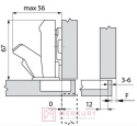 Zawias meblowy nakładany BLUM 70T7500NTL Clip-T 155° do TIP-ON, onyks SKLEP INTERNETOWY MERKURYAM