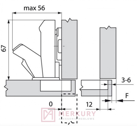 Zawias meblowy nakładany BLUM 70T7500NTL Clip-T 155° do TIP-ON, onyks SKLEP INTERNETOWY MERKURYAM Zawias meblowy nakładany BLUM 70T7500NTL Clip-T 155° do TIP-ON, onyks SKLEP INTERNETOWY MERKURYAM