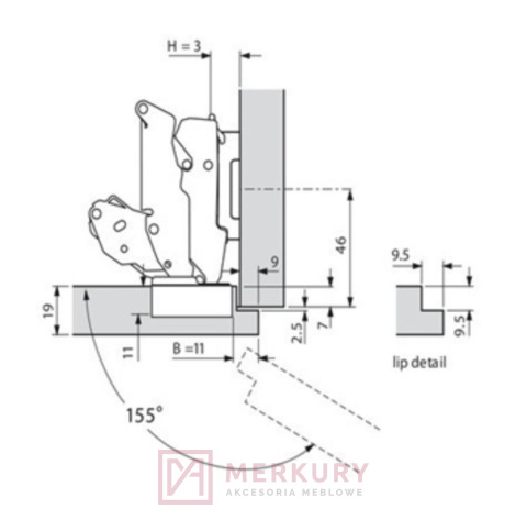 Zawias meblowy nakładany BLUM 71B7550 BLUMOTION Clip-T 155° zerowy uskok, onyks SKLEP INTERNETOWY MERKURY AKCESORIA MEBLOWE Zawias meblowy nakładany BLUM 71B7550 BLUMOTION Clip-T 155° zerowy uskok, onyks SKLEP INTERNETOWY MERKURY AKCESORIA MEBLOWE