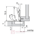 Zawias meblowy nakładany BLUM 71T7500N Clip-T 155° zerowy uskok, onyks SKLEP INTERNETOWY MERKURYAM