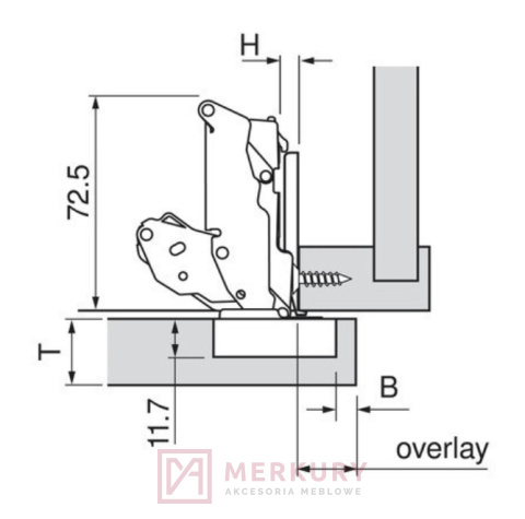 Zawias meblowy nakładany BLUM 71T7500N Clip-T 155° zerowy uskok, onyks SKLEP INTERNETOWY MERKURYAM Zawias meblowy nakładany BLUM 71T7500N Clip-T 155° zerowy uskok, onyks SKLEP INTERNETOWY MERKURYAM