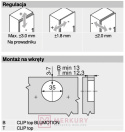 Zawias meblowy nakładany BLUM 79B9555 BLUMOTION Clip-T 95° kątowy 20° SKLEP INTERNETOWY MERKURYAM