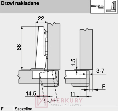 Zawias meblowy nakładany do drzwi profilowanych BLUM 70T9550 TIP-ON 95° bez sprężyny, onyks, SKLEP INTERNETOWY MERKURY Zawias meblowy nakładany do drzwi profilowanych BLUM 70T9550 TIP-ON 95° bez sprężyny, onyks, SKLEP INTERNETOWY MERKURY