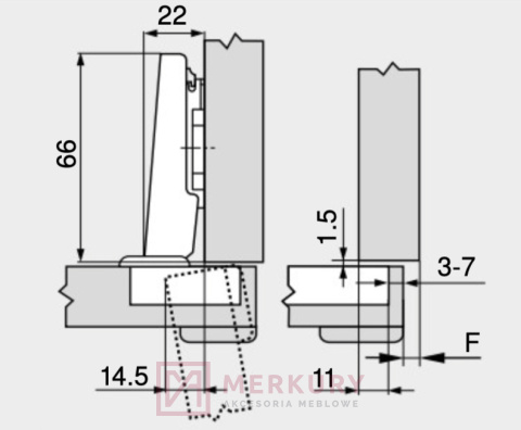 Zawias meblowy nakładany do drzwi profilowanych BLUM 71T9550 Clip-T 95° SKLEP INTERNETOWY MERKURYAM Zawias meblowy nakładany do drzwi profilowanych BLUM 71T9550 Clip-T 95° SKLEP INTERNETOWY MERKURYAM
