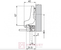 Zawias meblowy wpuszczany BLUM 71T970A Clip-T 95° do wąskich ram aluminiowych SKLEP INTERNETOWY MERKURYAM