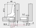 Zawias meblowy wpuszczany do drzwi profilowanych BLUM 71B9750 BLUMOTION Clip-T 95° SKLEP INTERNETOWY MERKURYAM