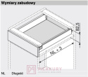 Boki szuflady TANDEMBOX ANTARO BLUM 378N4502SA2, wys."N", szary, 450mm SKLEP INTERNETOWY MERKURY AKCESORIA MEBLOWE