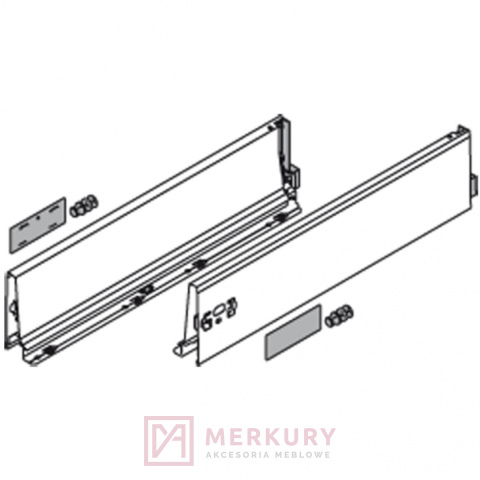 Boki szuflady TANDEMBOX INTIVO/ANTARO BLUM 378K4502SA, wys."K", szary, 450mm SKLEP INTERNETOWY MERKURY AKCESORIA MEBLOWE Boki szuflady TANDEMBOX INTIVO/ANTARO BLUM 378K4502SA, wys."K", szary, 450mm SKLEP INTERNETOWY MERKURY AKCESORIA MEBLOWE