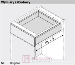 Prowadnica TANDEM BLUM 560H2700C, pełny wysuw, 270mm SKLEP INTERNETOWY MERKURY AKCESORIA MEBLOWE MARIUSZ ADAMCZYK