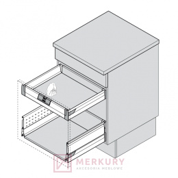 Uchwyt i zabierak do szuflady wewnętrznej ANTARO BLUM ZIF.80M7, wys "M", biały SKLEP INTERNETOWY MERKURY AKCESORIA MEBLOWE