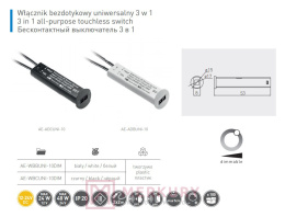 AE-WBBUNI-10DIM WŁĄCZNIK BEZDOTYKOWY BIAŁY LED SKLEP.MERKURYAM.PL