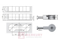 Złącze do blatów QUICK M8 x 65mm szare MERKURY Akcesoria meblowe sklep internetowy izdebnik