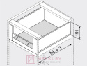 Boki szuflady LEGRABOX BLUM 770C6002S, wys."C", biały, 600mm SKLEP INTERNETOWY MERKURY AKCESORIA MEBLOWE