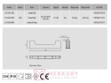 Klip LED do półek szklanych 8mm LD-3SKL-ZBN, 3 diody LED 3528, zimny biały