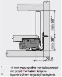 Prowadnica LEGRABOX z BLUMOTION BLUM 750.6001S, 600mm, 40kg SKLEP INTERNETOWY MERKURY AKCESORIA MEBLOWE