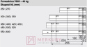 Prowadnica MOVENTO z TIP-ON BLUM 760H5500T, 550mm, 40kg SKLEP INTERNETOWY MERKURY AKCESORIA MEBLOWE