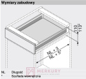 Szuflada METABOX BLUM 320M2700C15MX, H-86, kremowy, 270mm, 25kg SKLEP INTERNETOWY MERKURY AKCESORIA MEBLOWE MARIUSZ ADAMCZYK