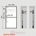 Zestaw siłowników AVENTOS HF SERVO-DRIVE BLUM 20F2800.05, moc 9000-17250 SKLEP INTERNETOWY MERKURY AKCESORIA MEBLOWE