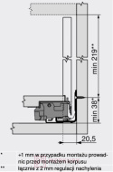 Boki szuflady LEGRABOX BLUM 770F4002S, wys."F", antracyt, 400mm SKLEP INTERNETOWY MERKURY AKCESORIA MEBLOWE