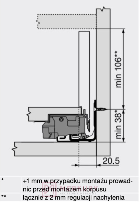 Boki szuflady LEGRABOX BLUM 770K5502S, wys."K", antracyt, 550mm SKLEP INTERNETOWY MERKURY AKCESORIA MEBLOWE Boki szuflady LEGRABOX BLUM 770K5502S, wys."K", antracyt, 550mm SKLEP INTERNETOWY MERKURY AKCESORIA MEBLOWE