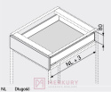 Boki szuflady LEGRABOX BLUM 770N5002S, wys."N", czarny, 500mm SKLEP INTERNETOWY MERKURY AKCESORIA MEBLOWE